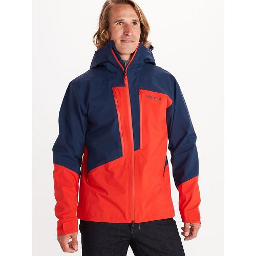 Marmot Rain Jacket Navy NZ - Huntley Jackets Mens NZ4637580